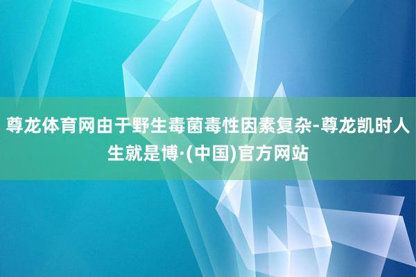 尊龙体育网由于野生毒菌毒性因素复杂-尊龙凯时人生就是博·(中国)官方网站